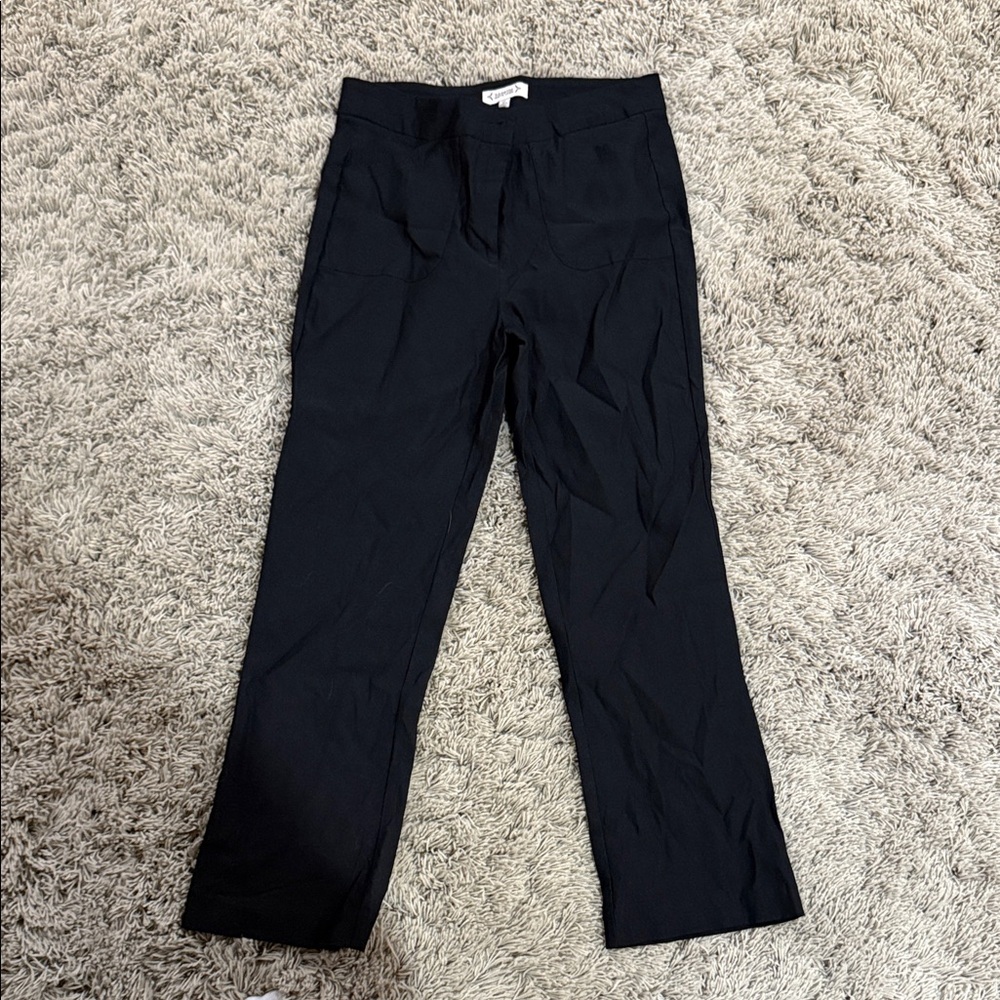 Black Straight-Leg Pants